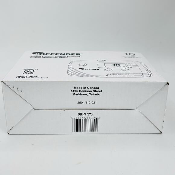 New Defender CA6150 LCD Display Battery Powered Carbon Monoxide Detector Alarm - Picture 6 of 10